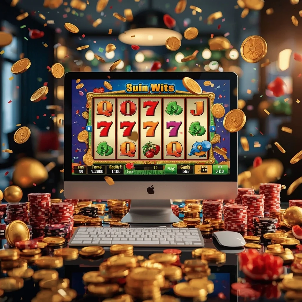 slot machines on the monitor ODDS96 CASINO